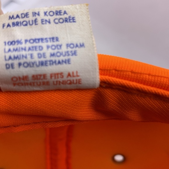 Vintage Ontario Moose and Deer Hunter Embroidered Patch Snapback Hat Orange - Picture 9 of 16